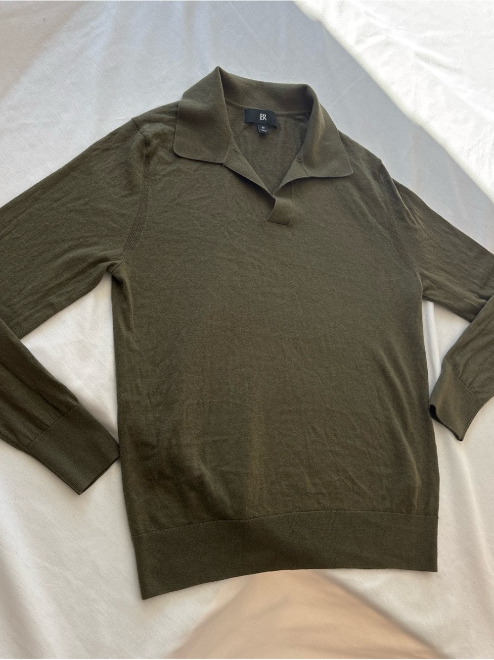 Banana Republic Polo Olive Green Collared Men's Sweater